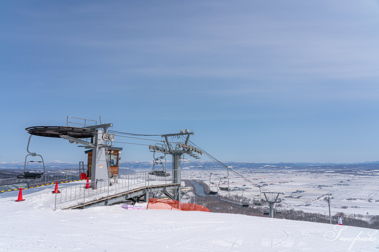 士別市日向スキー場　本当に明日でシーズン終了？！積雪たっぷり春雪セッション(^_-)-☆